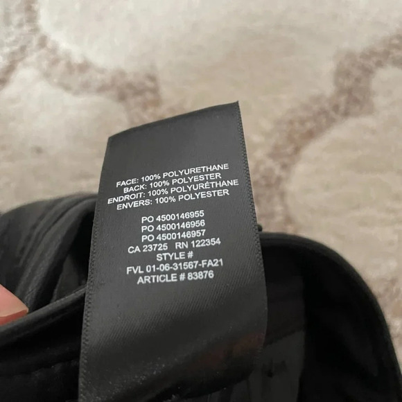 Aritzia Babaton Command High Waisted Vegan Leather Pants Black Size 8 - Picture 10 of 11